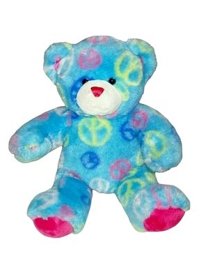 14" Blue Peace Sign Build-A-Bear Plush
